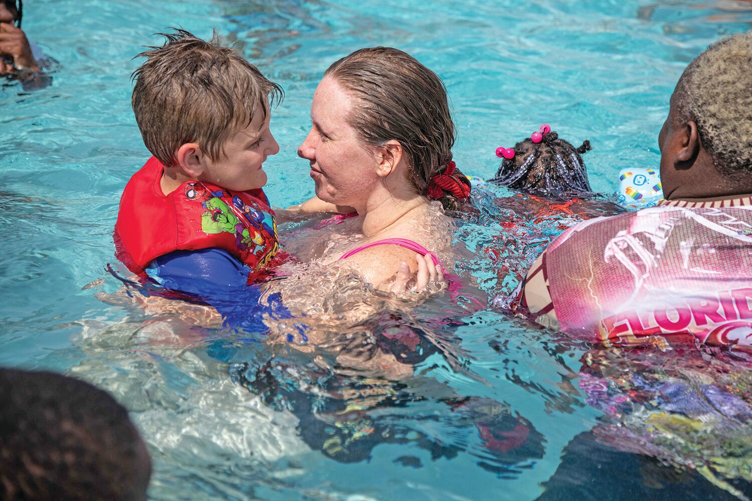 Children and their families made a splash at the grand re-opening of the C.S. Mott Community Pool on June 15.
